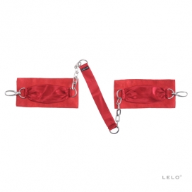 Манжеты из шелка и замши Lelo - sutra красные