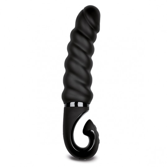 Textured G-spot vibrator made of Bioskin - Gvibe - Gjack 2 Black