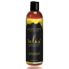 Lõõgastav massaažiõli sidrunheina ja kookose aroomiga 240 ml - Intimate Earth