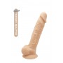 Dubultā blīvuma dildo 17,7cm miesas krāsa - real love dream toys