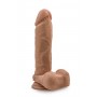 Realistlik dildo iminapaga ja munanditega 24 cm kehanahaline - Dildo AU NATUREL - Blush