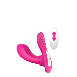 Ярко-розовый клиторальный стимулятор remote panty g