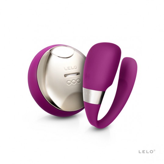 Couples vibrator with remote control - Lelo Tiani 3 Deep Rose