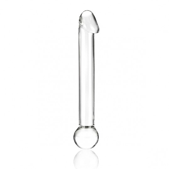 Glas - realistic head glass dildo