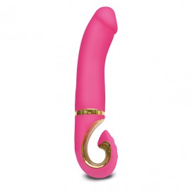 G-spot vibrator made of Bioskin material - Gvibe Gjay Neon rose