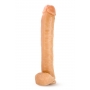 Garš dildo ar sēkliniekiem 35,5cm miesas krāsa - Hung rider bruno