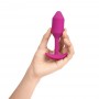 Пробка для ношения с вибрацией b-vibe vibrating snug plug 2, розовая