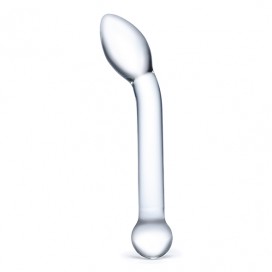 G-punkta divpusējs stikla dildo 20,3cm - Glas Slimline