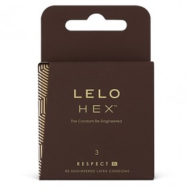 Прочные презервативы большого размера 3 шт - Lelo Hex XL