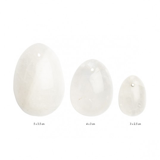 La gemmes - yoni egg set clear quartz (l-m-s)