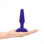 B-vibe - trio remote control butt plug purple