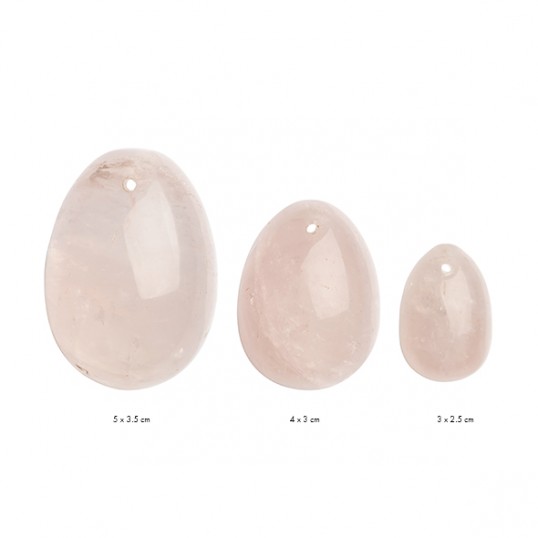 La gemmes - yoni egg set rose quartz (l-m-s)