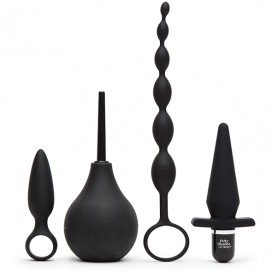 Beginner's set for anal exploration - Fifty shades of grey - 4 piece kit