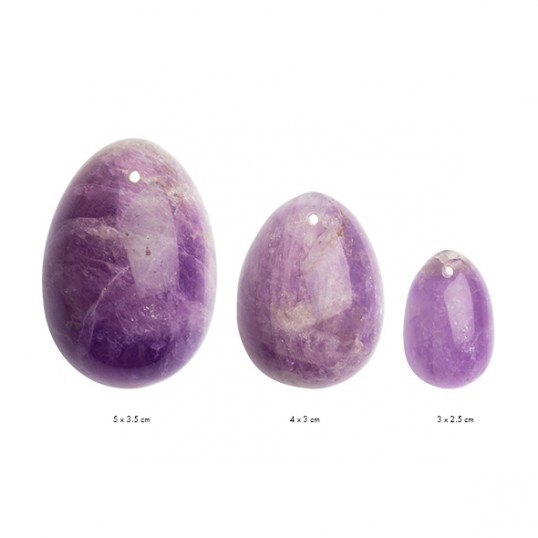 La gemmes - yoni egg set pure amethyst (l-m-s)