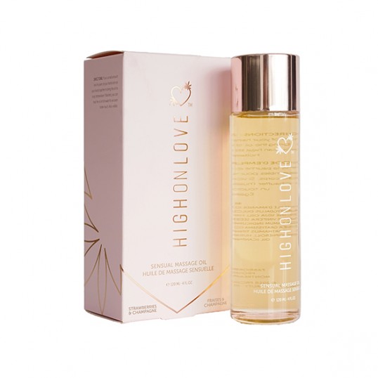 Highonlove - massage oil strawberries & champagne 120 ml