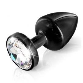 Diogol - anni butt plug round black 30 mm