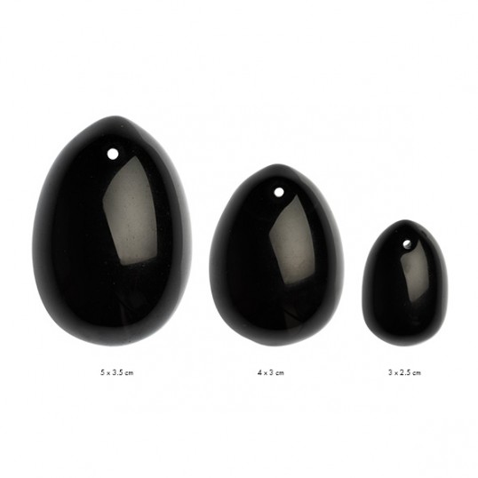 La gemmes - yoni egg set black obsidian (l-m-s)