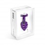 Diogol - ano butt plug ribbed purple 30 mm