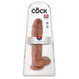 Dildo ar sēkliniekiem 28cm - King Cock