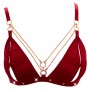 Bra and suspender set red s