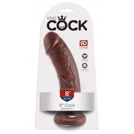 Imitatsioon peenisega iminapaga 20cm pruun - King Cock