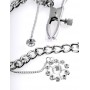 Зажимы на соски Pipedream Crystal Nipple Clamps, серебристые