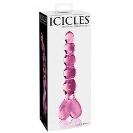 Stikla dildo rozā - icicles no. 43