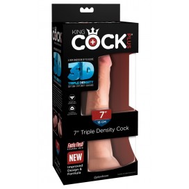 Trīskāršā blīvuma dildo 21cm - KING COCK