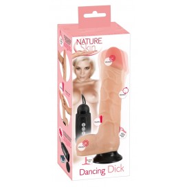 Dildo ar rotēšanas un vibrēšanas funkciju 26cm - Nature skin - dancing dick