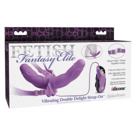 Dubultais strap-on ar vibrāciju - Fetish Fantasy Elite