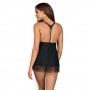 Obsessive - chiccanta babydoll & thong black l/xl