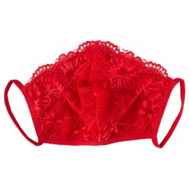 Red mask with lace - Cottelli