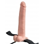 Vibreeriv strap-on dildo tühja keskosaga ja munanditega - Fetish Fantasy