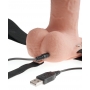 Vibreeriv strap-on dildo tühja keskosaga ja munanditega - Fetish Fantasy