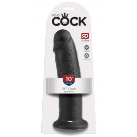 Imemiskupaga must dildo 25,4 cm - KING COCK