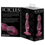 Stikla anālais aizbāznis rozā - Icicles no. 73