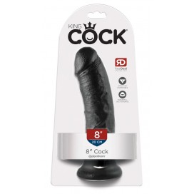 Dildo ar piesūcekni 21,5cm melns - King cock