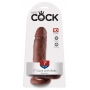 Dildo ar sēkliniekiem 20cm brūns - King Cock