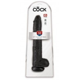 King cock 14" cock w balls dar