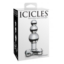 Stikla anālais aizbāznis ar bumbiņām - Icicles no. 47