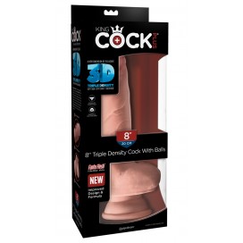 Trīskāršā blīvuma dildo ar Sēkliniekiem 24,1cm - King Cock