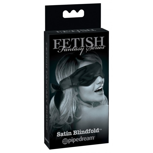 Acu aizsegs satīna melns fetish fantasy series limited edition