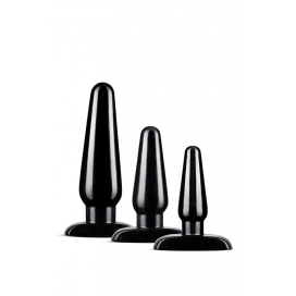 Anal adventures basic plug kit black