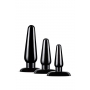 Anal adventures basic plug kit black