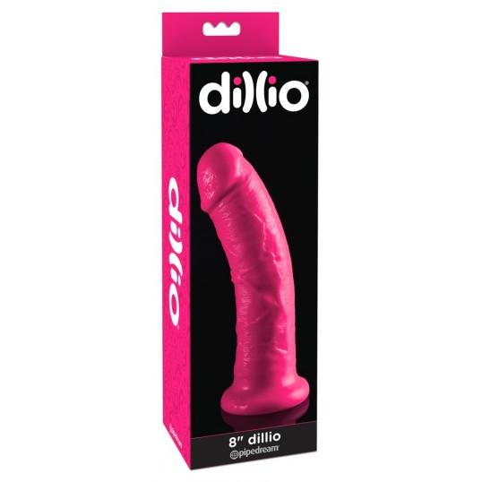 Dildo ar piesūcekni 21,6cm rozā - Dillio