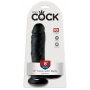 Dildo ar sēkliniekiem 21cm melns - King cock