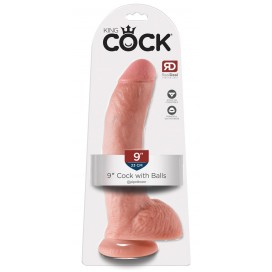 23CM munanditega dildo, nahavärv - KING COCK