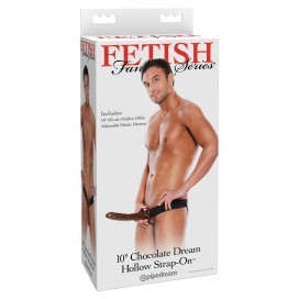 Dildo ar strap-on siksnu 25cm - chocolate dream ffs