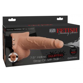 Dildo ar tukšu vidu un strap-on siksnu 21,6cm - Fetish fantasy