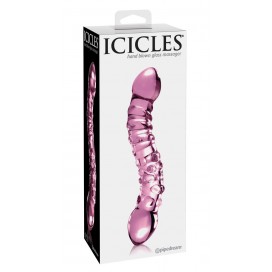 Stikla dildo rozā - Icicles no. 55